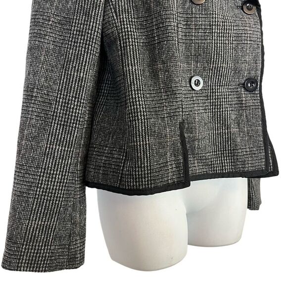 ATHENA MARIE Gray Academia Double Breast Plaid Wool Blend Jacket Suit Preppy M - Picture 12 of 14